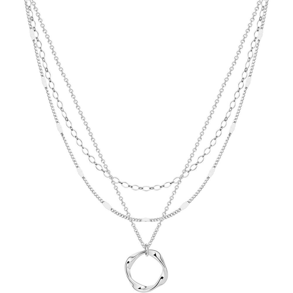 Layered Silver Necklaces for Women - Sterling Silver Stackable Choker Set